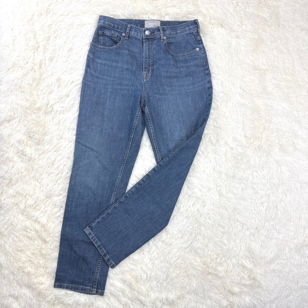 Everlane The Cheeky Jean Women 29 Regular Blue High Rise Straight Leg Denim